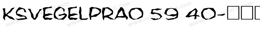 KSVEGELPRA0 59 40字体转换